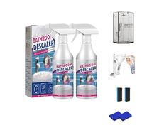 Bathroom Descaler Foam Spray,Bathroom Descaler Cleaner Spray,Method Cleaning Product,Toilet Cleaning Foam,Bubble Cleaner Foams Sprays For Shower Glass/Toilet/Glass/Sink Tub/Bath Stubborn Stain (2 Set)