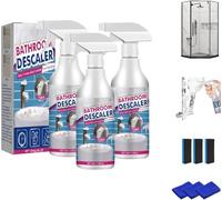 Bathroom Descaler Foam Spray,Bathroom Descaler Cleaner Spray,Toilet Cleaning Foam,Method Cleaning Product,Bubble Cleaner Foams Sprays For Shower Glass,Toilet,Glass,Sink Tub,Bath Stubborn Stain (3)