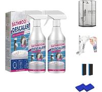 Bathroom Descaler Foam Spray,Bathroom Descaler Cleaner Spray,Toilet Cleaning Foam,Method Cleaning Product,Bubble Cleaner Foams Sprays For Shower Glass,Toilet,Glass,Sink Tub,Bath Stubborn Stain (2)