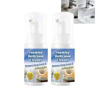 Bathroom Descaler Foam Spray, Fast-Acting Multi-Surface Descaler, Stubborn Stain Remover Foam, Calcium Deposit Cleaner Spray, Soap Scum Remover Foaming, No-Rinsed Bathroom Foaming Cleaning. (2PCS)