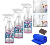 Bathroom Descaler Spray 2026 Upgrade, Bathroom Foam Cleaner Spray, Limescale Remover, All Purpose Foam Cleansing Foam S-pray, For Bath-room Bathtub Toilet Shower Sink Glass (3)