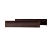 Bathroom Door Air Vent Grille 450mm x 92mm Two Sided Louvre Cover (Brown)