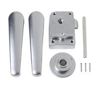 Bathroom Door Knob Lock with Push Pull Mechanism for RV and Yacht Toilets, Made from Rust Resistant Zinc Alloy for Long Lasting Use