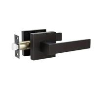 Bathroom Door Knob | Passage Door Locks Door Handle | Heavy Duty Door Locks Reversible Flat Lever Door Handles for Right or Left Side, Bedroom, Bathroom