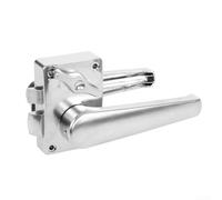 Bathroom Door Knob with Push Pull Lock for RV and Yacht Toilet Doors Constructed from Zinc Alloy for Durable Marine Use