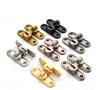 Bathroom Door Latch Sliding Bolt Hasp Lock Black Bronze MA121 H 1Pcs(Silver)