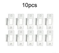 Bathroom Door Lock, Plastic Ball Handle Lock Stainless Steel Single Tongue Guide Lock Hardware Accessories for WC Toilet Door(10pc)