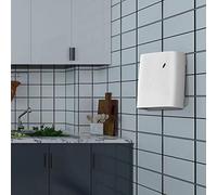 Bathroom Downflow Fan Heater IP22 Wall Mounted Pull Cord Operation Water Splash Proof Function 2 Heat Settings Ideal for Garage Kitchen Laundry areas 2kw White Energy Class A+