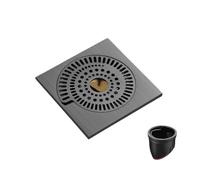 Bathroom Drain Rack Spiral All Copper Ultra Thin Shift Floor Drain Bathroom Sewer Renovation Black Straight Row