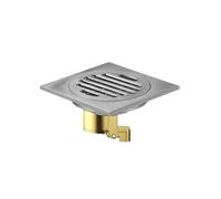 Bathroom Drain Rack Ultra Thin Copper Straight Floor Drain Deodorant And Anti Backflow Underwater Pipe Displacement Bathroom Shower Square Round Bar Brushed Color