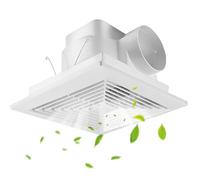 Bathroom Exhaust Fan 110 CFM 1.0 Sones Quiet Operation, Ceiling Mount Ventilation Fan Large Air-flow Capacity, Energy-Saving Ceiling Exhaust Fan, 4" Duct for Shower, Bathroom, Office, Home (90 CFM)