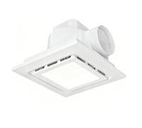 Bathroom Exhaust Fan with LED Light 3 Color Temperatures and Simple Setup for Home Easy Install Bathroom Fan Light