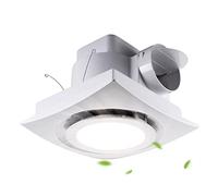 Bathroom Exhaust Fan With LED Light Ultra Quiet 1.0 Sones Ceiling Mount Exhaust Ventilation Fan 110 CFM for Home Bathroom Office Hotel