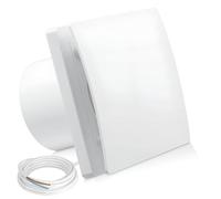 Bathroom Extractor Fan 100mm 4 Inch, Silent Ventilation Fan 28dB, Ceiling/Wall Mount, ABS White, 240V, Kitchen Toilet Shower Exhaust Fan