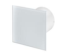 Bathroom Extractor Fan 100mm with Timer and Modern Frozen Glass Front Panel
