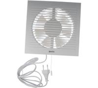 Bathroom Extractor Fan 150mm With Pull Cord Switch And Plug