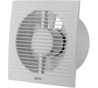 EUROPLAST Diameter 150mm Bathroom Extractor Fan with Timer and Humidistat - 6 inch Extractor Fan - White Extractor fan Kitchen, Bathroom, Garage Axial Ventilation fan - Wall Mounted Fan - Square Fan