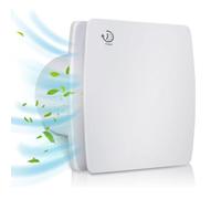 Bathroom Extractor Fan, 4"/100mm High Airflow Silent Bathroom Fan with Timer Overrun Delay Function for Bathroom Toilet Shower Wall Mount (White)