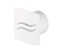Bathroom Extractor Fan - Multiple Options Including Pull Cord, Timer, Humidity Sensor - Silent or Turbo - Chrome, White and Black Finish Options - Low Energy Consumption ((Silent) Timer, PSB100)