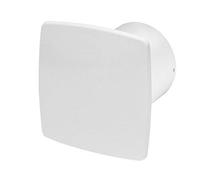 Bathroom Extractor Fan - Multiple Options Including Pull Cord, Timer, Humidity Sensor - Silent or Turbo - Chrome, White and Black Finish Options - Low Energy Consumption ((Turbo) T+H, PNB100)