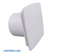 Armar Trading LTD Silent Bathroom Extractor Fan 100mm / 4" with Pull Cord Switch and White Front Panel KWS100W+PNB