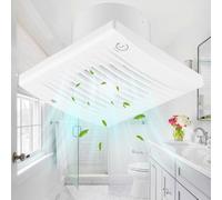 Bathroom Extractor Fan with Timer 100mm 4 Inch Silent Extractor Fan Wall or Ceiling Mounted Bathroom Fan Extractor with Backdraft Damper for Kitchen Toilet Window Fan 12W 130m³/h IPX2