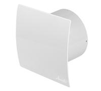 'Bathroom Extractor Fan with Timer and humidistat 4" 100mm White Gloss