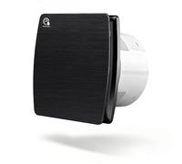 Bathroom Fan 100 mm with Timer & Humidity Sensor, ≤34 dB Quiet and Powerful Exhaust Fan, 12 W 95 m³/h IPX4 Wall Fan with Backflow Flap, Install Ceiling Wall in the Bathroom, Toilet, Kitchen, Black