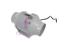 Manrose 100mm in-Line Bathroom Extraction Fan Kit with LED Lamp LEDSLCFDTCN