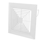 Bathroom Fan Grill Cover, 10 Inch Plastic Square Grille with Spring | White PP Mesh Surface, Flexible Edges for Ceiling or Wall Surfaces, Easy to Wipe Clean