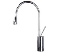 Bathroom Faucet 360° Rotating spout Bathroom Sink Faucet Brass Basin Mixer Tap Single Handle Lavatory Faucet Hot and Cold Water Bathroom Sink Faucet,Black (Color : Chrome Plated)