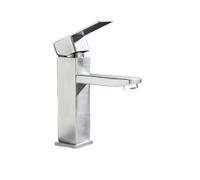 Bathroom Faucet Deck Mounted Short/Tall Basin Sink Mixer Tap Minimalist Brass Countertop Hot Cold Water Crane(Brushed Nickel Short)