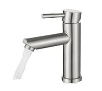 Bathroom Faucet Hot&Cold Mixer Tap Deck Mounted Basin Faucets Black Square Washbasin Sink Bathtub Faucet（Hose not Include）(DMZ-Brushed Nickle)