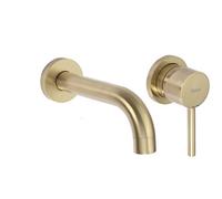 Bathroom Faucet Rea Lungo Brush Gold, Brass