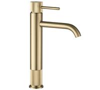 Bathroom Faucet Rea Lungo Stripe Brush Gold High