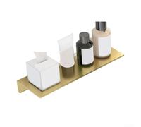 Bathroom Faucet Shelf No Drill Aluminium Storage Rack for Vanity Sink Organiser Wall Mounted Corner Decor Gray 30cm(Gold（40）)