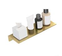 Bathroom Faucet Shelf No Drill Installation, Aluminum Alloy Construction, Space Saving Vanity Storage for Bathroom Essentials (Gold（50）)