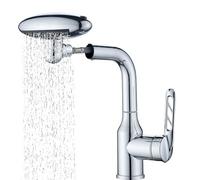 Bathroom Faucet Single Hand Basin Faucet - Durable Sanitary Ware With 4 Positions, Functional, And 360° Rotatable Spout, For Hand Washing, Teeth | Multipurpose Outdoor Indoor Utility premium