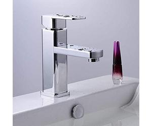 Bathroom Faucet Square Copper Single Cold Single Hole Ceramic Piece Valve Core Basin Basin Taps Wash Basin Wash Basin Splash Head Mop Pool Water-tap Vessel Faucet