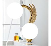 Bathroom Faucet Swan Shape Brass Vanity Sink Faucet Dual Handle Deck Mount Bathroom Sink Hot Cold Water Mixer Tap(Gold)