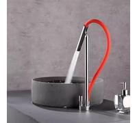 Bathroom Faucet with 4 Water Flow Modes, Single Handle Mixer Tap, Brass Sink Mixer, Hot & Cold Water, Ideal for Bathroom, Toilet, or Guest WC