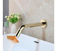 Bathroom Faucets Black Chrome Gold Wall Mount Sensor Faucet Automatic Hands Touch Sensor Mixer Bathroom Sink Tap Gold Heavy Duty