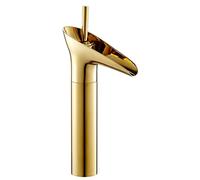 Bathroom faucets for Sink 1 Hole Vanity Faucet Single Handle one Tall Retro Balcony,Antique(Gold)