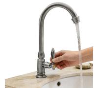 Bathroom Faucets | Rotating Retro Basin Taps |Stylish User-Friendly Bar Sink Faucet, Convenient Rotational Spout for Outdoor Garden Counter Laundry Balcony Lavatory Vanity Countertop Room