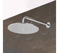 Bathroom Fixed Chrome Rainfall Shower Round Head With Rubber Nozzles 250mm