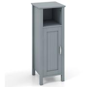 Bathroom Floor Cabinet Freestanding Narrow Storage Organizer-Grey