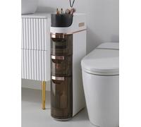 Bathroom Floor Cabinet Organizer, Waterproof Storage for Toilet Paper and Essentials, Space-Saving Solution for Narrow Spaces