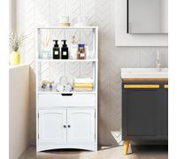 Bathroom Floor Cabinet Wooden Cupboard Freestanding 2 Open Shelves