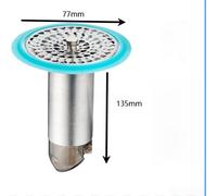 Bathroom Floor Drain, 304 Stainless Steel Round Scent Stopper Filter Cover, Magnetic Sealing System, High-Flow Drainage for Rapid Water Discharge, Home & Garden Use(F)