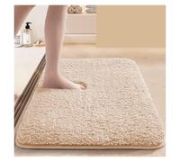 Bathroom Floor Mat Toilet Door Absorbent Foot Mat Bedroom Bathroom Carpet Hotel Floor Towel Thickened Anti-slip Mats(Beige,40 * 60cm)